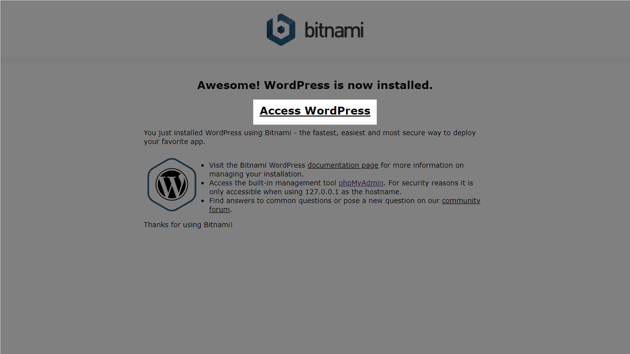 Access WordPress