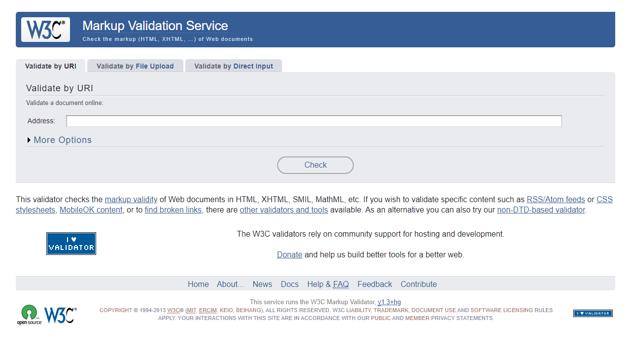 The W3C Markup Validation Service