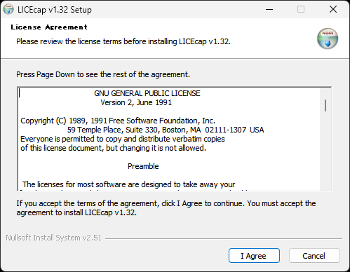 LICEcap 規約確認