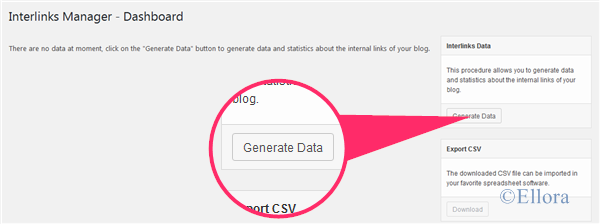 Interlinks Manager Generate Data