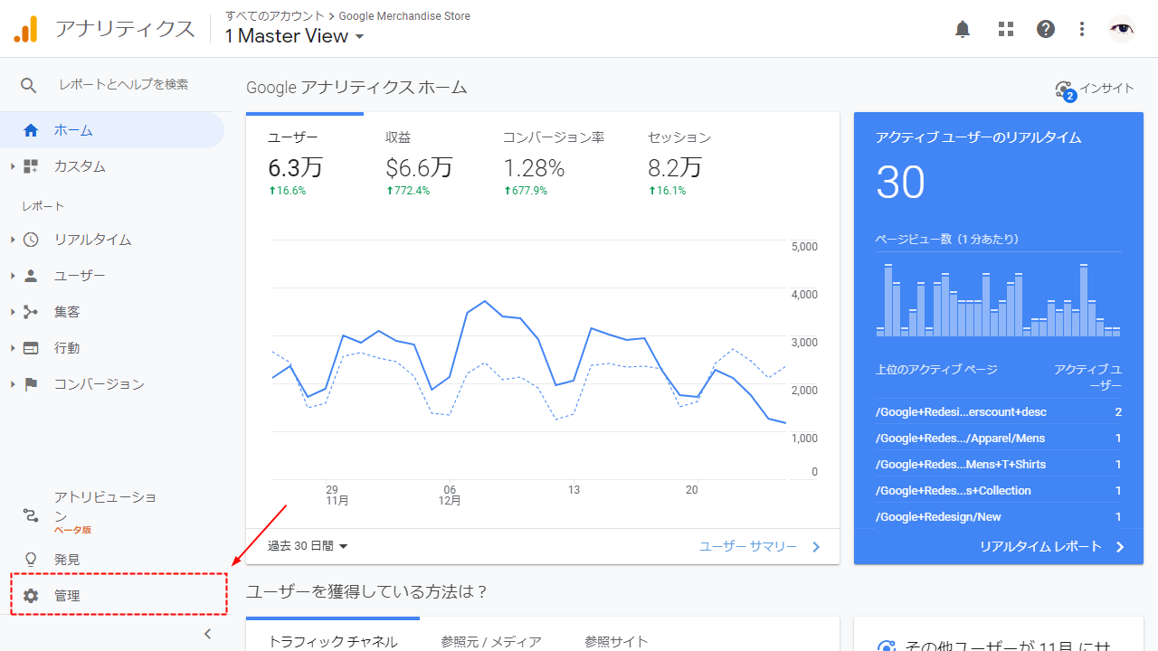 Googleアナリティクス 管理