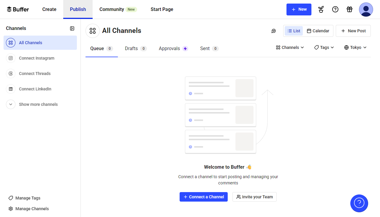 Buffer ダッシュボード
