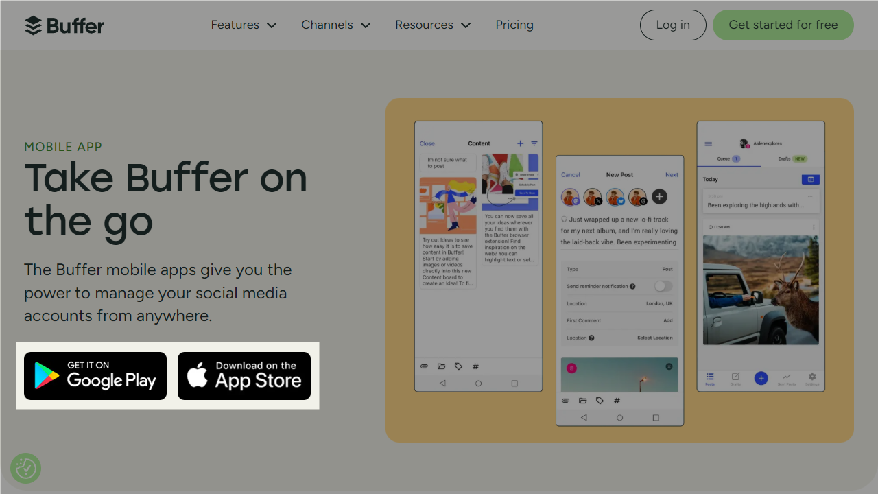Buffer モバイルアプリ