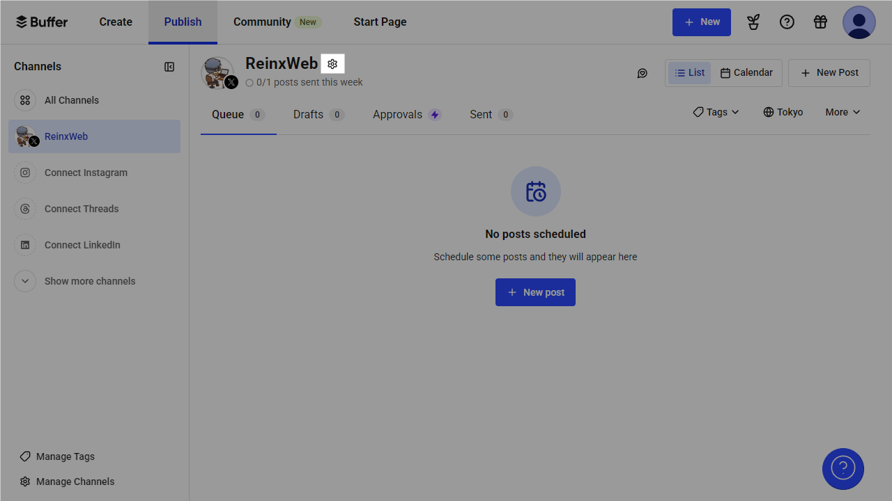 Buffer 設定アイコン