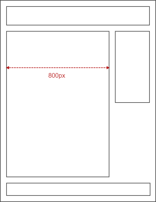 記事本文の幅が800px