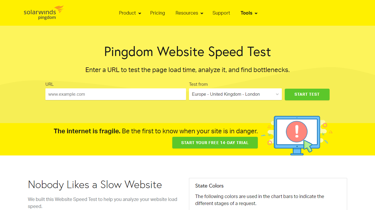 Pingdom Website Speed Test