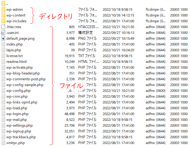 FileZillaでWordPressサイトに接続