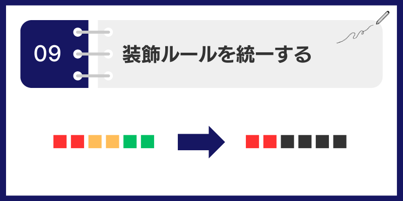 装飾ルールを統一する