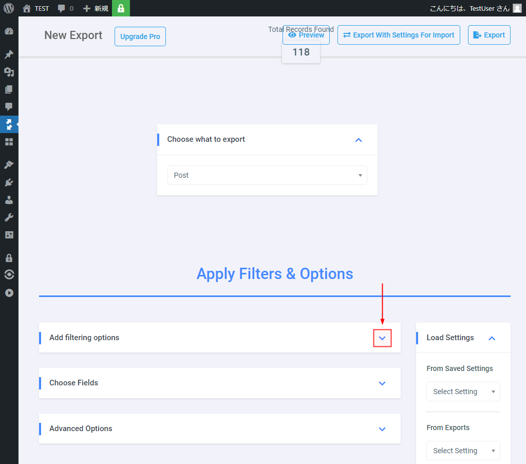 Add filtering options