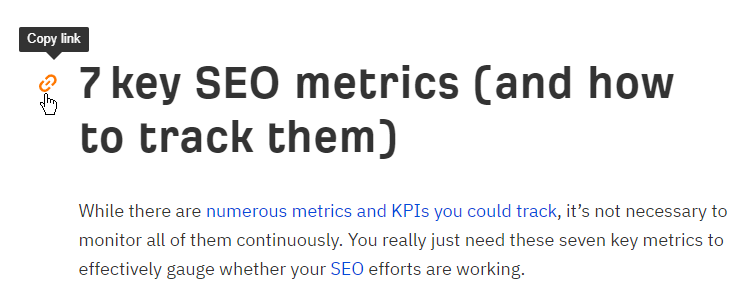 Ahrefs Blogのリンクコピーボタン