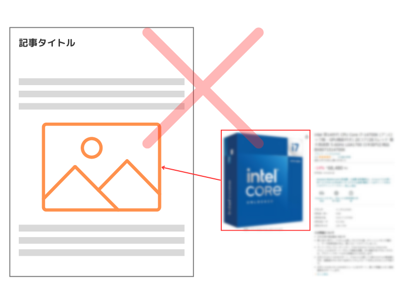 Amazonの商品画像を掲載するのはNG