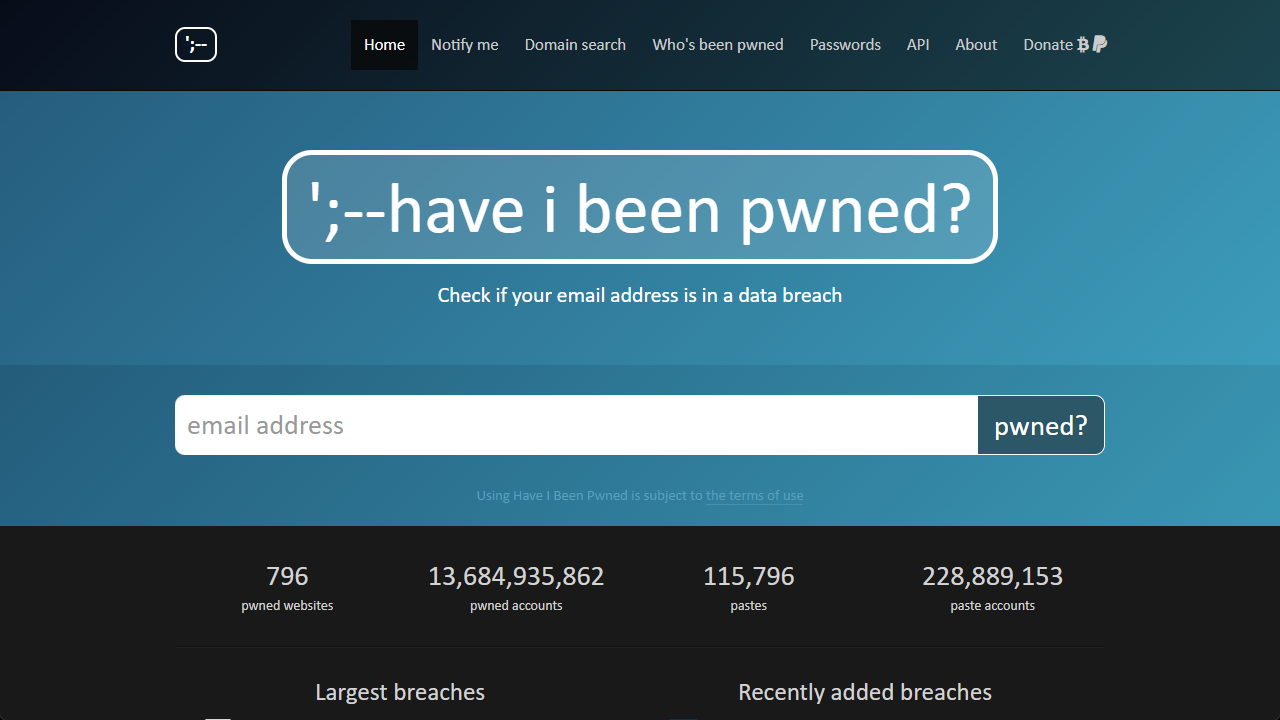 Have I Been Pwned