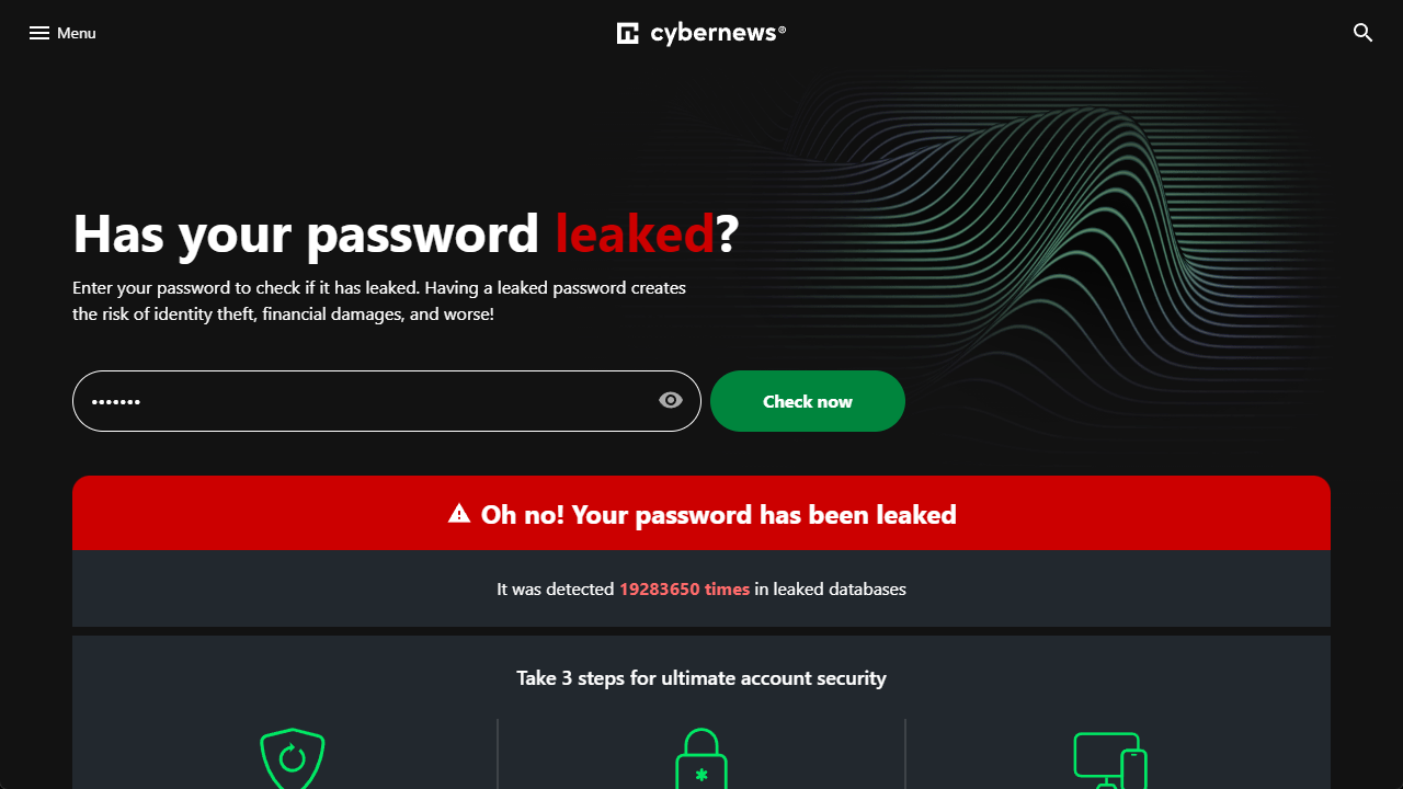 Oh no! Your password has been leaked